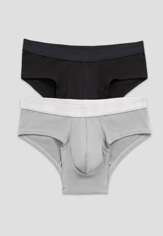 Brief Paq X2 Infantil Masculino Bicolor Fi 110009 Formas Intimas