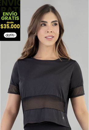 Camiseta Mujer Negro FI Fia513001
