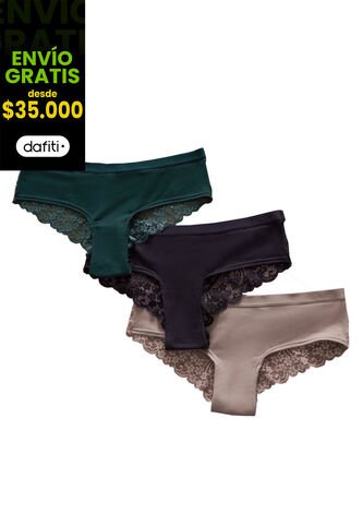 Cachetero Paq X3 Multicolor FI 9806 Formas Intimas