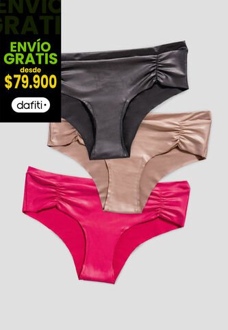 Cachetero Paq X3 Mujer Multicolor FI 103458 Formas Intimas