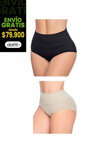 Cachetero Paq X2 Para Mujer Negro/Piel FI Formas Intimas