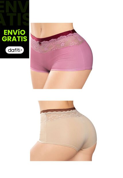 Cachetero Paq X2 Para Mujer Bicolor FI