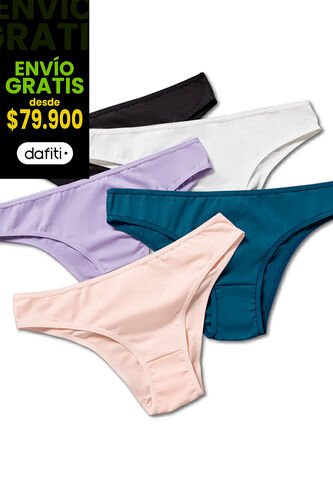 Cachetero Paq X5 Mujer Multicolor FI 5592 Formas Intimas