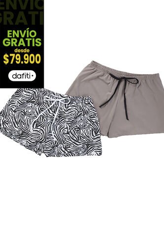 Short Paq X2 Mujer Multicolor FI 2072 Formas Intimas
