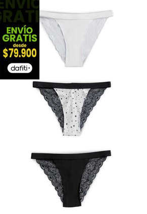 Brasilera Paq X3 Mujer Multicolor FI 100520