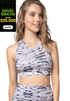 Top Para Mujer Estampado Tie Dye Rosa Malva FI