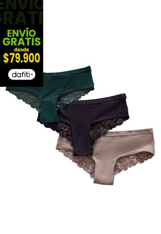 Cachetero Paq X3 Multicolor FI 9806 Formas Intimas