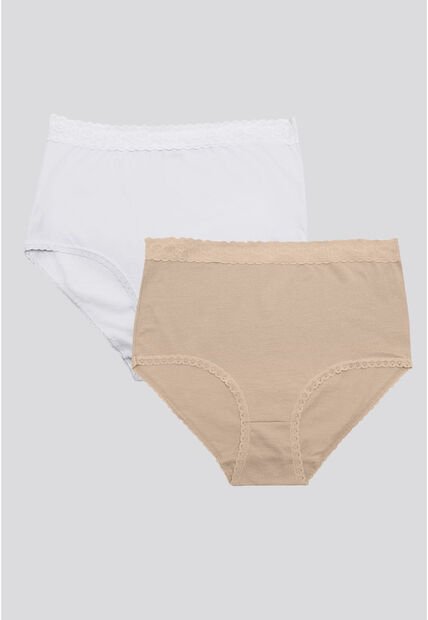 Panty Paq X2 Mujer Blanco/Piel FI 96637