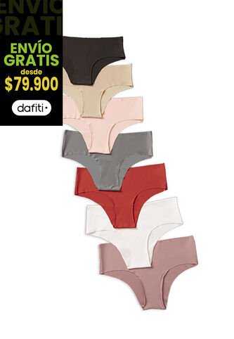 Cachetero Paq X7 Mujer Multicolor FI 91682 Formas Intimas