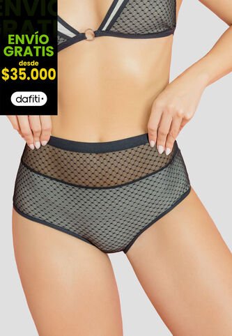 Cachetero Paq X2 Mujer Negro-Crema Fi 112539 Formas Intimas