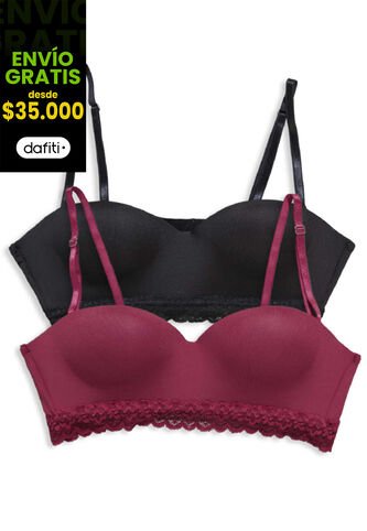 Brasier Paq X2 Mujer Multicolor FI 1613 Formas Intimas