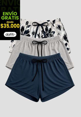 Short Paq X3 Mujer Multicolor Fi 112360 Formas Intimas