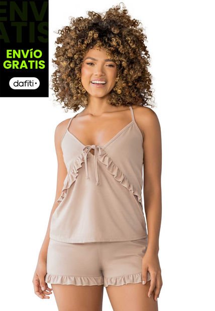 Pijama Mujer Beige FI 100613