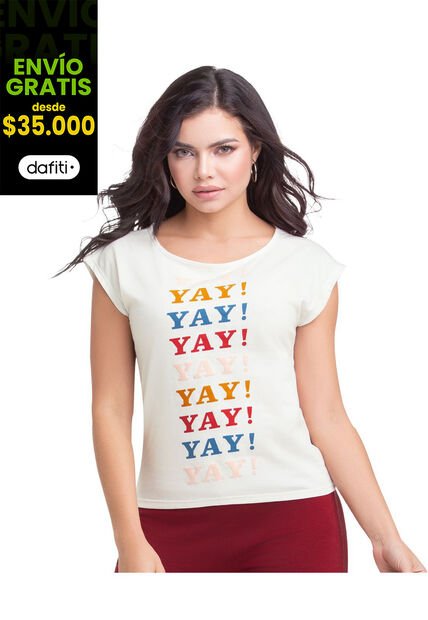 Camisa Pijama Para Mujer Marfil FI