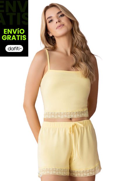 Pijama Mujer Amarillo FI 102551