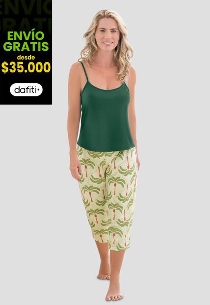 Pijama Mujer Verde Pino Fi 110110
