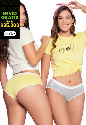 Cachetero Paq X3 Mujer Multicolor FI 32569 Formas Intimas