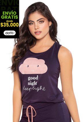 Camisa Pijama Mujer Morado FI 96862