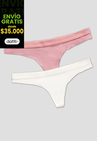 Brasilera Paq X2 Mujer Multicolor Fi 107102 Formas Intimas