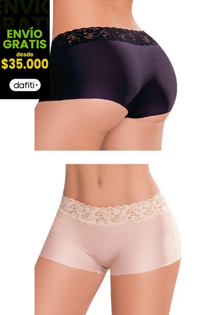 Cachetero Paq X2 Para Mujer Ne/Palo FI