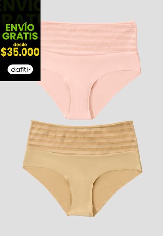 Cachetero Paq X2 Mujer Multicolor FI 4588 Formas Intimas