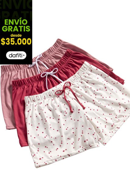 Short Paq X3 Mujer Multicolor Fi 32784