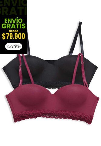 Brasier Paq X2 Mujer Multicolor FI 1613 Formas Intimas