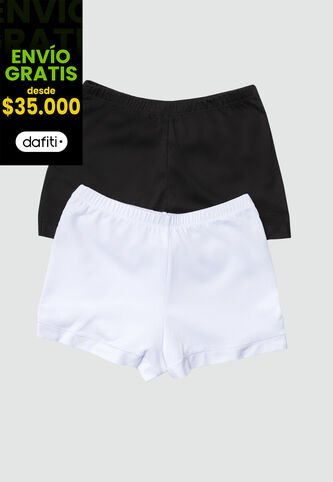 Cachetero Paq X2 Mujer Bicolor Blanco/Negro FI 96216 Formas Intimas