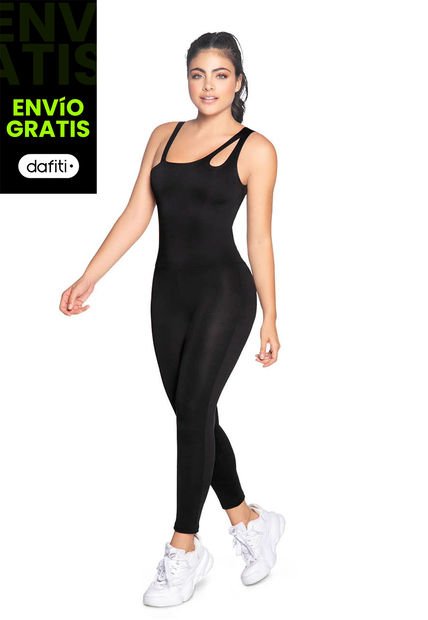 Enterizo Largo Mujer Negro Fi 96158