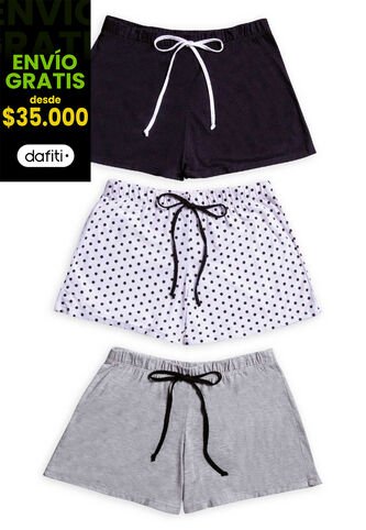 Short Paq X3 Mujer Multicolor Formas Intimas 76308 Formas Intimas