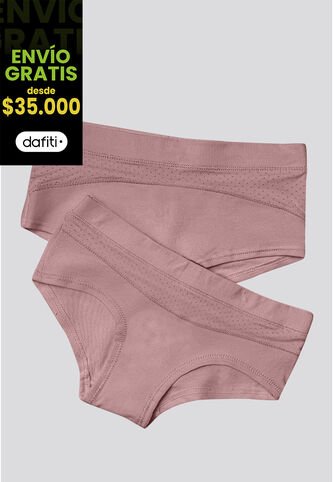 Cachetero Paq X2 Infantil Palo De Rosa Oscuro FI 7680 Formas Intimas