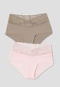 Cachetero Paq X2 Mujer Cafe-Rosa Fi 113600 de Formas Intimas