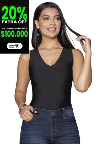 Body Mujer Negro FI 32776 Formas Intimas