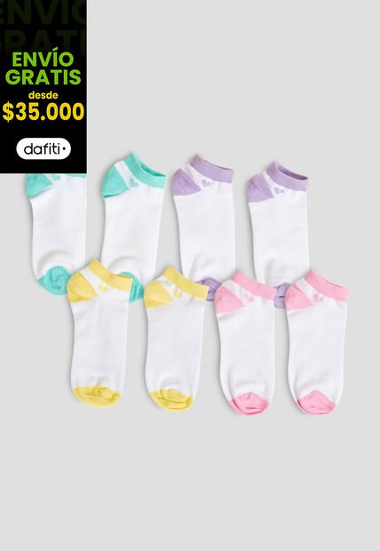 Medias Paq X4 Infantil Femenino Multicolor Fi 106053