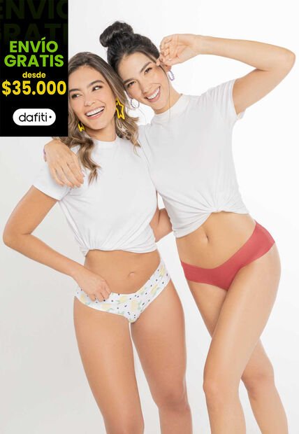 Cachetero Paq X5 Mujer Multicolor FI 404