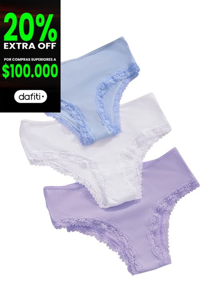 Cachetero Paq X3 Mujer Multicolor FI 96690