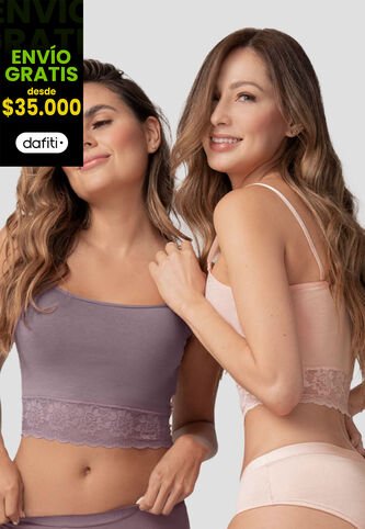 Crop Top Paq X2 Mujer Multicolor Fi 31545 Formas Intimas