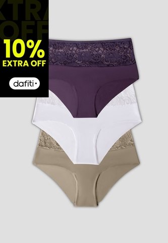 Cachetero Paq X3 Mujer Multicolor Fi 101856 Formas Intimas