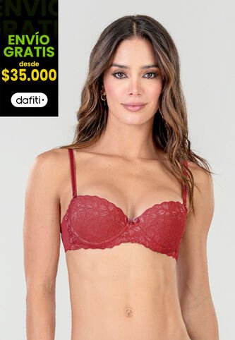 Brasier Mujer Rojo Fi 96900 Formas Intimas
