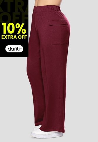 Pantalón Sudadera Mujer Vinotinto Fi 7338 Formas Intimas