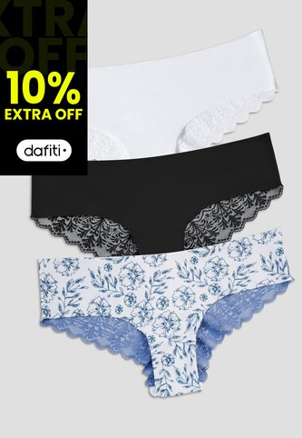 Cachetero Paq X3 Mujer Multicolor Fi 110000 Formas Intimas