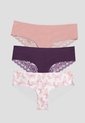 Cachetero Paq X3 Mujer Vino-Rosa Fi 114480 de Formas Intimas