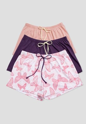 Short Paq X3 Mujer Vino-Rosa Fi 114484 Formas Intimas