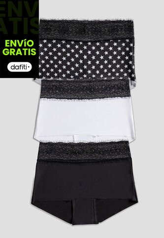 Cachetero Paq X3 Mujer Multicolor FI 100947 Formas Intimas