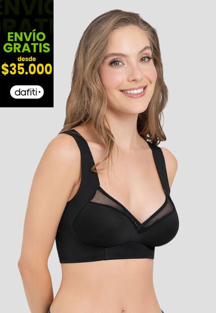 Brasier Mujer Negro Fi 104686