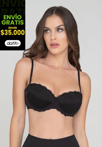 Brasier Mujer Negro FI 103349 Formas Intimas