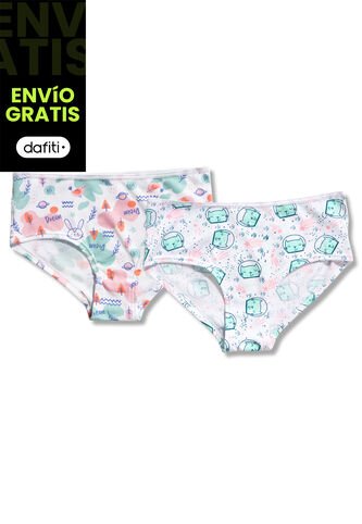 Cachetero Paq X2 Infantil Femenino Multicolor FI 298 Formas Intimas