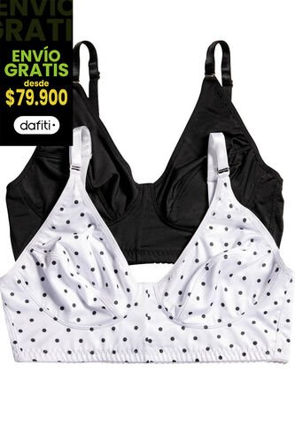 Brasier Paq X2 Mujer Multicolor FI 33565 Formas Intimas