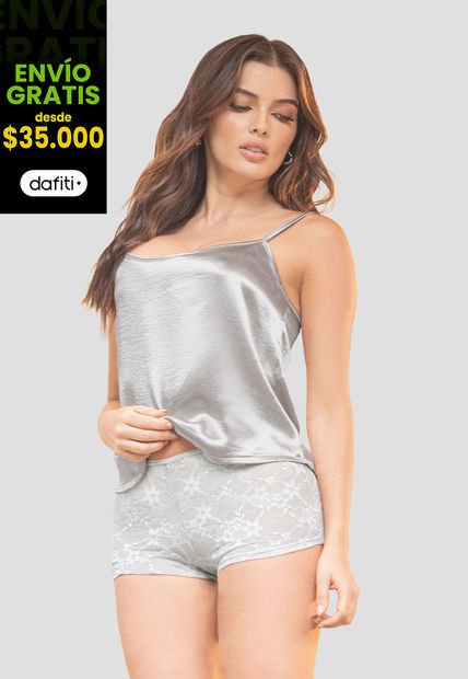 Pijama Mujer Plateado Fi 103835