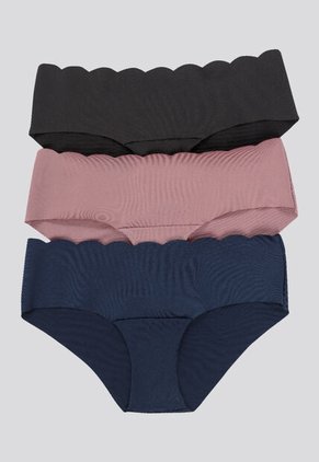 Cachetero Paq X3 Mujer Azul Navy/Rosa/Negro FI 91000